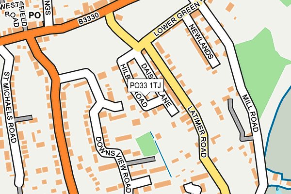 PO33 1TJ map - OS OpenMap – Local (Ordnance Survey)