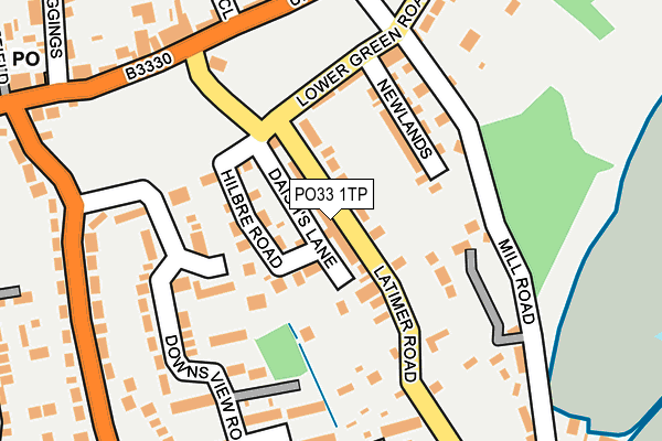 PO33 1TP map - OS OpenMap – Local (Ordnance Survey)