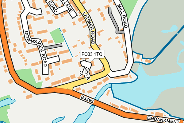 PO33 1TQ map - OS OpenMap – Local (Ordnance Survey)