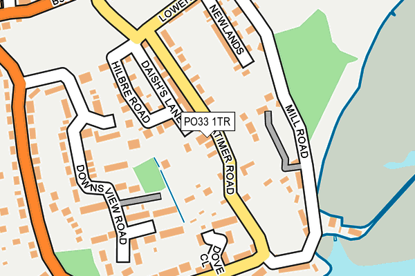 PO33 1TR map - OS OpenMap – Local (Ordnance Survey)