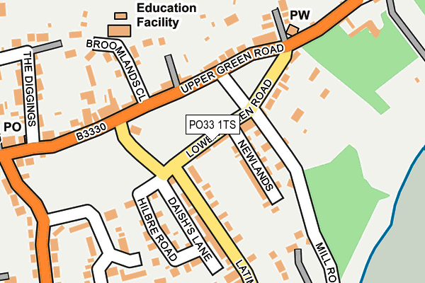PO33 1TS map - OS OpenMap – Local (Ordnance Survey)