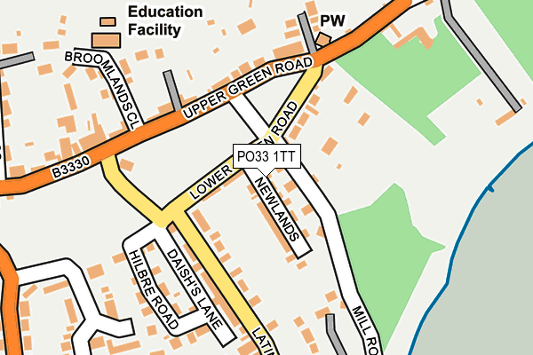 PO33 1TT map - OS OpenMap – Local (Ordnance Survey)