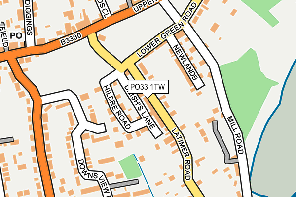 PO33 1TW map - OS OpenMap – Local (Ordnance Survey)