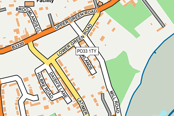 PO33 1TY map - OS OpenMap – Local (Ordnance Survey)