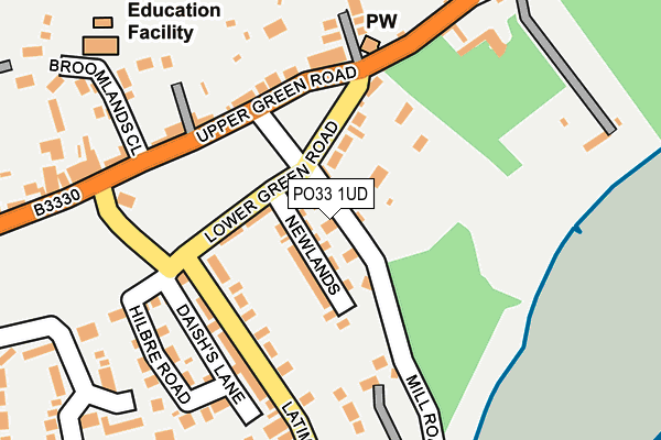 PO33 1UD map - OS OpenMap – Local (Ordnance Survey)