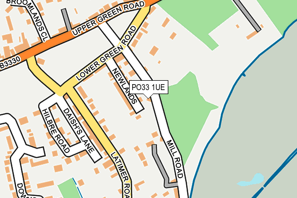 PO33 1UE map - OS OpenMap – Local (Ordnance Survey)