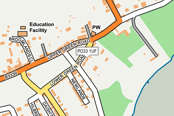 PO33 1UF map - OS OpenMap – Local (Ordnance Survey)