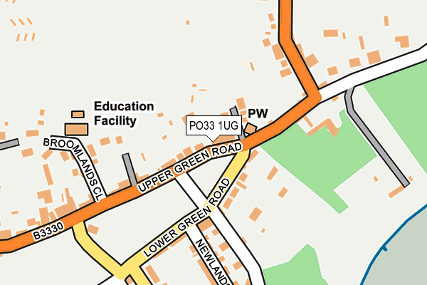 PO33 1UG map - OS OpenMap – Local (Ordnance Survey)