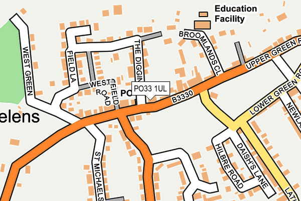 PO33 1UL map - OS OpenMap – Local (Ordnance Survey)