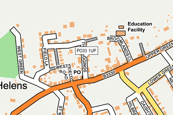 PO33 1UP map - OS OpenMap – Local (Ordnance Survey)