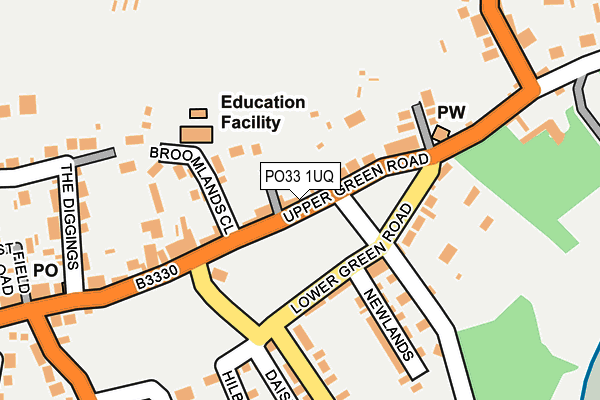 PO33 1UQ map - OS OpenMap – Local (Ordnance Survey)