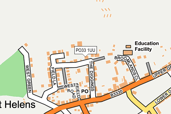 PO33 1UU map - OS OpenMap – Local (Ordnance Survey)