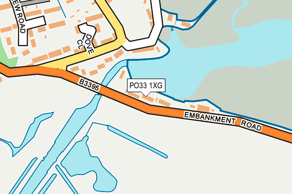 PO33 1XG map - OS OpenMap – Local (Ordnance Survey)