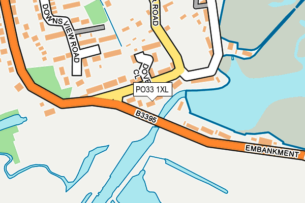 PO33 1XL map - OS OpenMap – Local (Ordnance Survey)