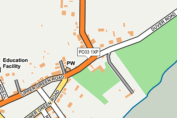 PO33 1XP map - OS OpenMap – Local (Ordnance Survey)