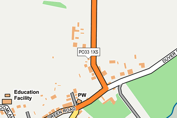 PO33 1XS map - OS OpenMap – Local (Ordnance Survey)