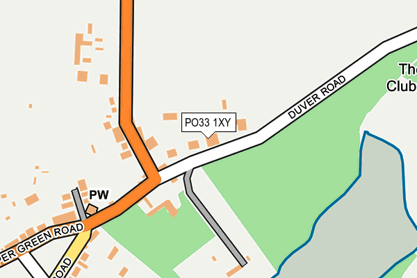 PO33 1XY map - OS OpenMap – Local (Ordnance Survey)