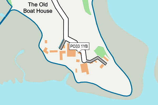 PO33 1YB map - OS OpenMap – Local (Ordnance Survey)