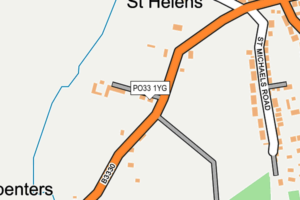 PO33 1YG map - OS OpenMap – Local (Ordnance Survey)