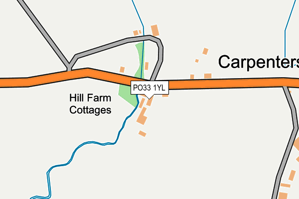 PO33 1YL map - OS OpenMap – Local (Ordnance Survey)