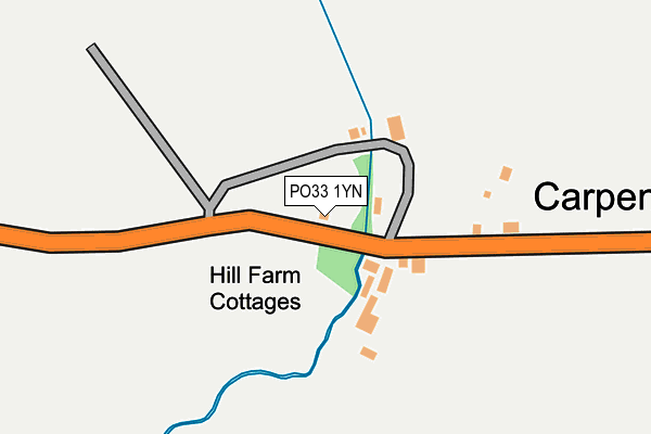 PO33 1YN map - OS OpenMap – Local (Ordnance Survey)