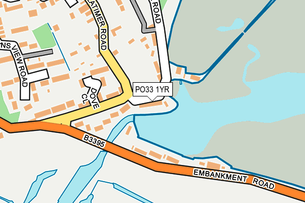 PO33 1YR map - OS OpenMap – Local (Ordnance Survey)