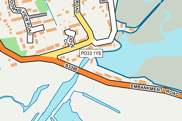 PO33 1YS map - OS OpenMap – Local (Ordnance Survey)