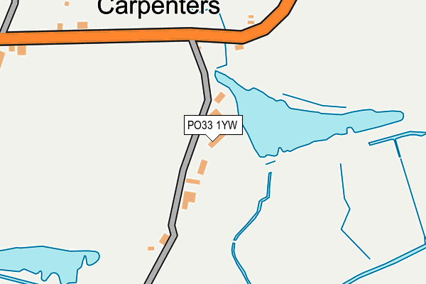 PO33 1YW map - OS OpenMap – Local (Ordnance Survey)