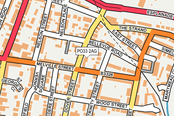 PO33 2AG map - OS OpenMap – Local (Ordnance Survey)