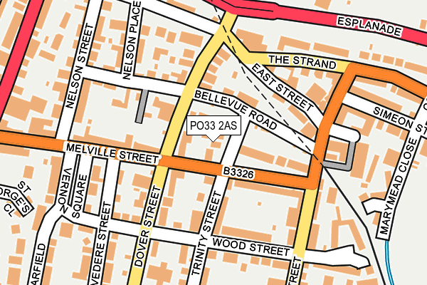 PO33 2AS map - OS OpenMap – Local (Ordnance Survey)