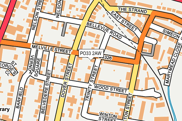 PO33 2AW map - OS OpenMap – Local (Ordnance Survey)