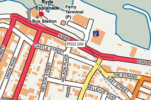 PO33 2AX map - OS OpenMap – Local (Ordnance Survey)