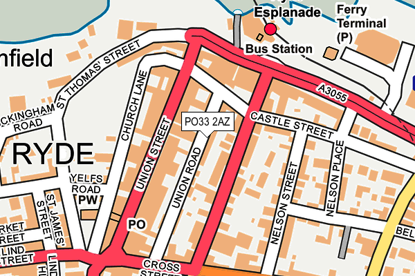 PO33 2AZ map - OS OpenMap – Local (Ordnance Survey)