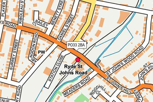 PO33 2BA map - OS OpenMap – Local (Ordnance Survey)