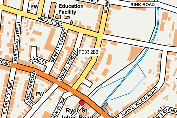 PO33 2BB map - OS OpenMap – Local (Ordnance Survey)