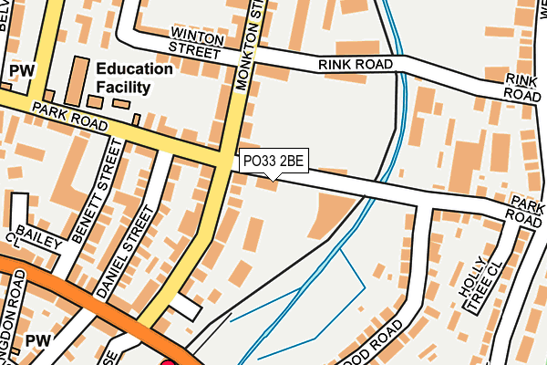 PO33 2BE map - OS OpenMap – Local (Ordnance Survey)