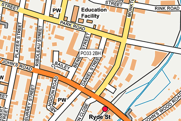 PO33 2BH map - OS OpenMap – Local (Ordnance Survey)