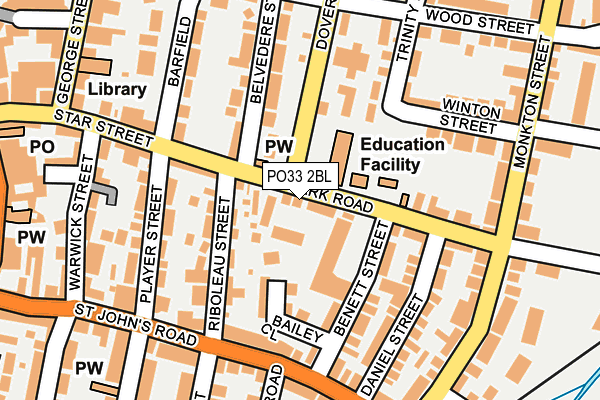 PO33 2BL map - OS OpenMap – Local (Ordnance Survey)