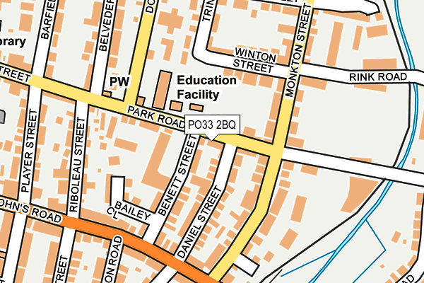 PO33 2BQ map - OS OpenMap – Local (Ordnance Survey)