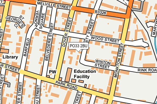 PO33 2BU map - OS OpenMap – Local (Ordnance Survey)