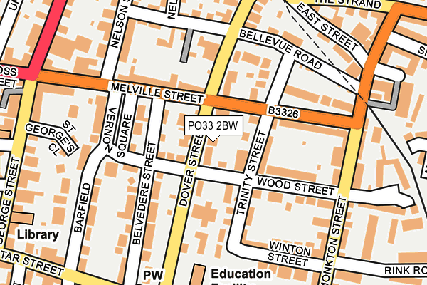 PO33 2BW map - OS OpenMap – Local (Ordnance Survey)