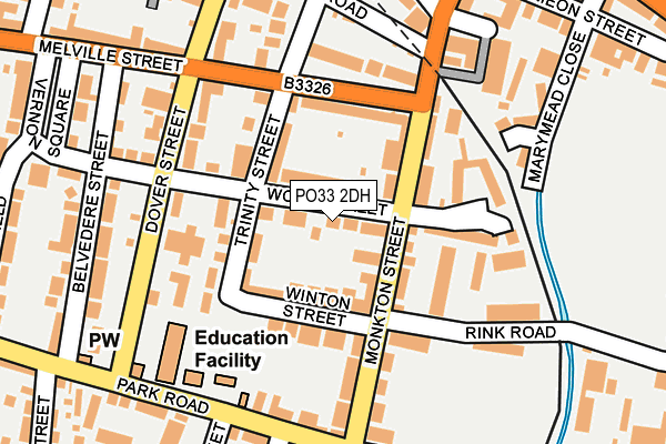 PO33 2DH map - OS OpenMap – Local (Ordnance Survey)