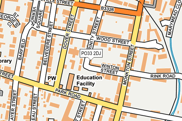 PO33 2DJ map - OS OpenMap – Local (Ordnance Survey)