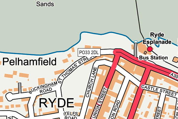 PO33 2DL map - OS OpenMap – Local (Ordnance Survey)