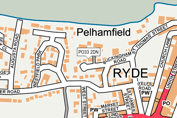 PO33 2DN map - OS OpenMap – Local (Ordnance Survey)