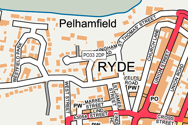 PO33 2DP map - OS OpenMap – Local (Ordnance Survey)