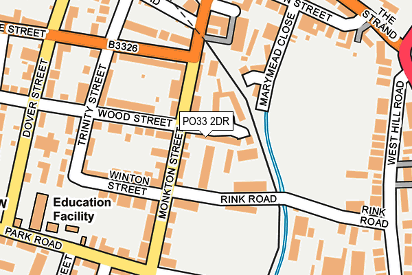 PO33 2DR map - OS OpenMap – Local (Ordnance Survey)