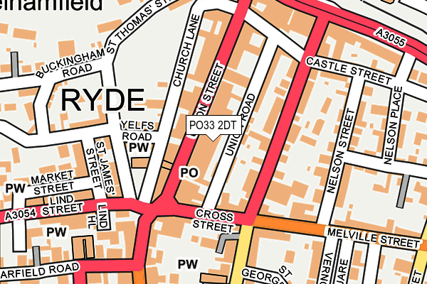 PO33 2DT map - OS OpenMap – Local (Ordnance Survey)