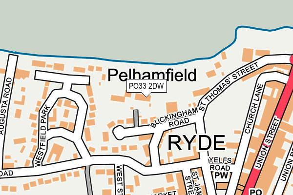 PO33 2DW map - OS OpenMap – Local (Ordnance Survey)