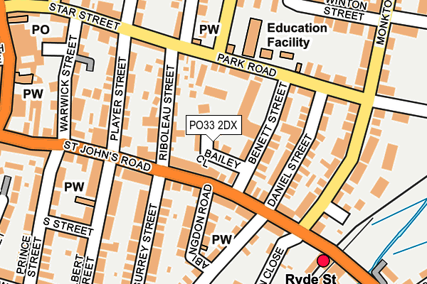 PO33 2DX map - OS OpenMap – Local (Ordnance Survey)